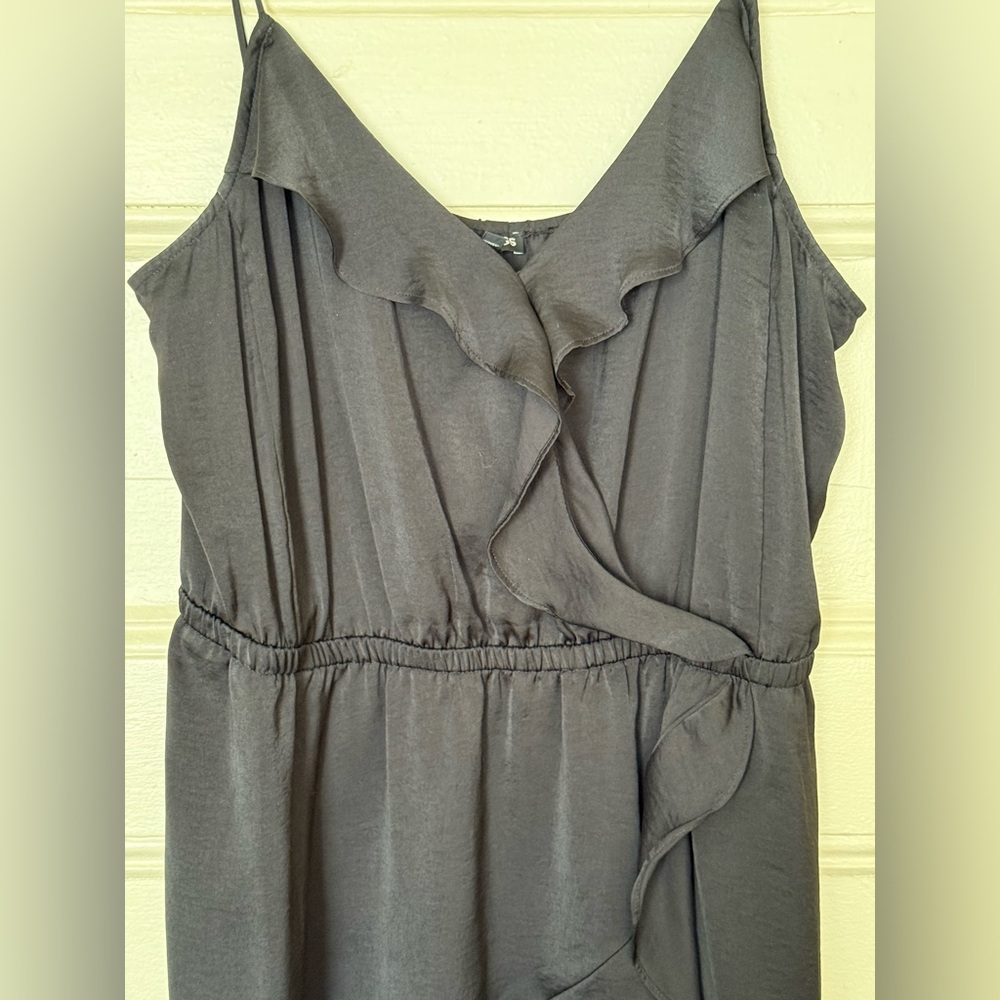 Express Black Ruffle Mini Dress - Picture 2 of 4